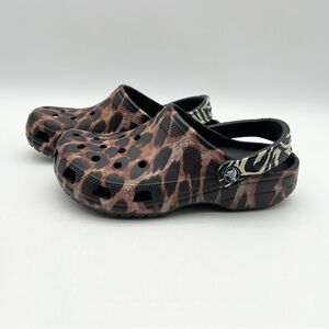 Crocs Classic Bistro Animal Remix Clogs Animal Print Slip-on Comfort Size 6